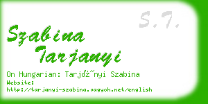 szabina tarjanyi business card